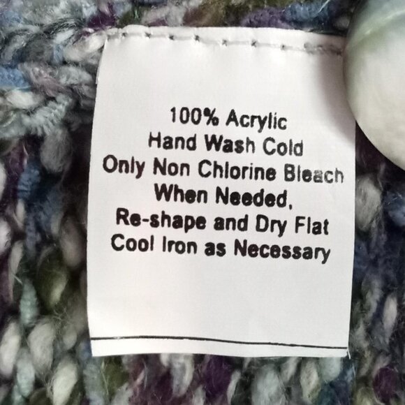 River Green & Purple Knit LS Cardigan Sweater - Picture 5 of 5